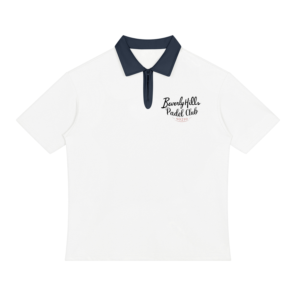 Unisex 'Beverly Hills' Color Block Quarter-Zip Polo Shirt - 94 DEGREES