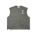 Distressed Eyelet Unisex Tank Top + Tiger Head Dagger +