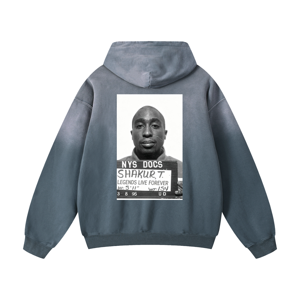 Heavyweight Sunfade Oversized Hoodie + Tupac + Legends Live Forever
