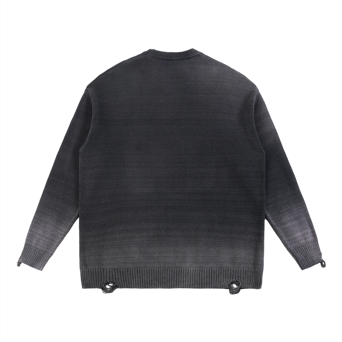 Sun Fade Distressed Ripped Crewneck sweater - Smoking in the Boys Room