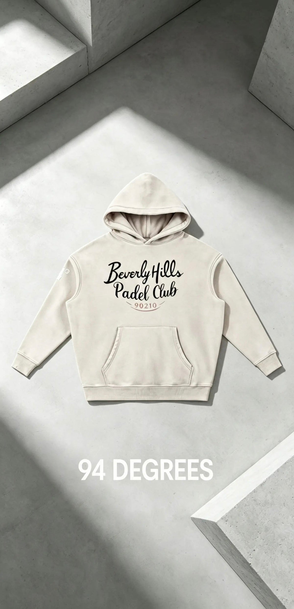 Snow Wash 'Beverly Hills' Fleece Oversize Hoodie - 94 DEGREES