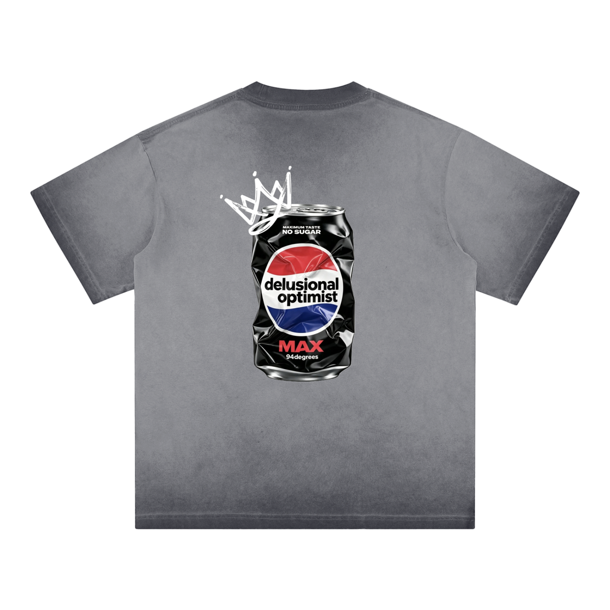 Reverse Dyed Loose Cotton T-Shirt + Delusional Optimist +