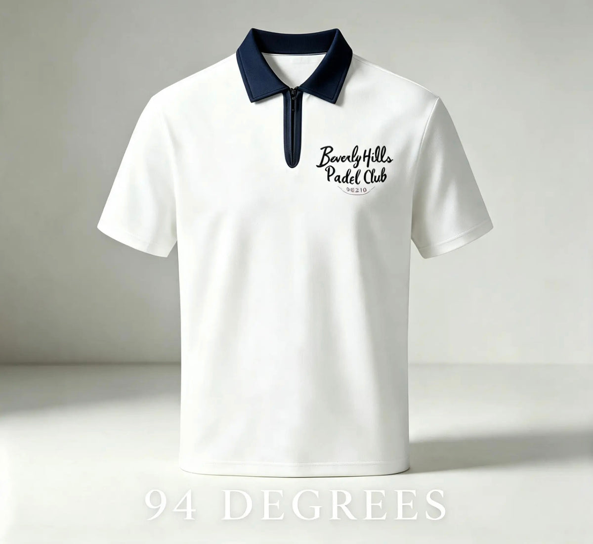 Unisex 'Beverly Hills' Color Block Quarter-Zip Polo Shirt - 94 DEGREES