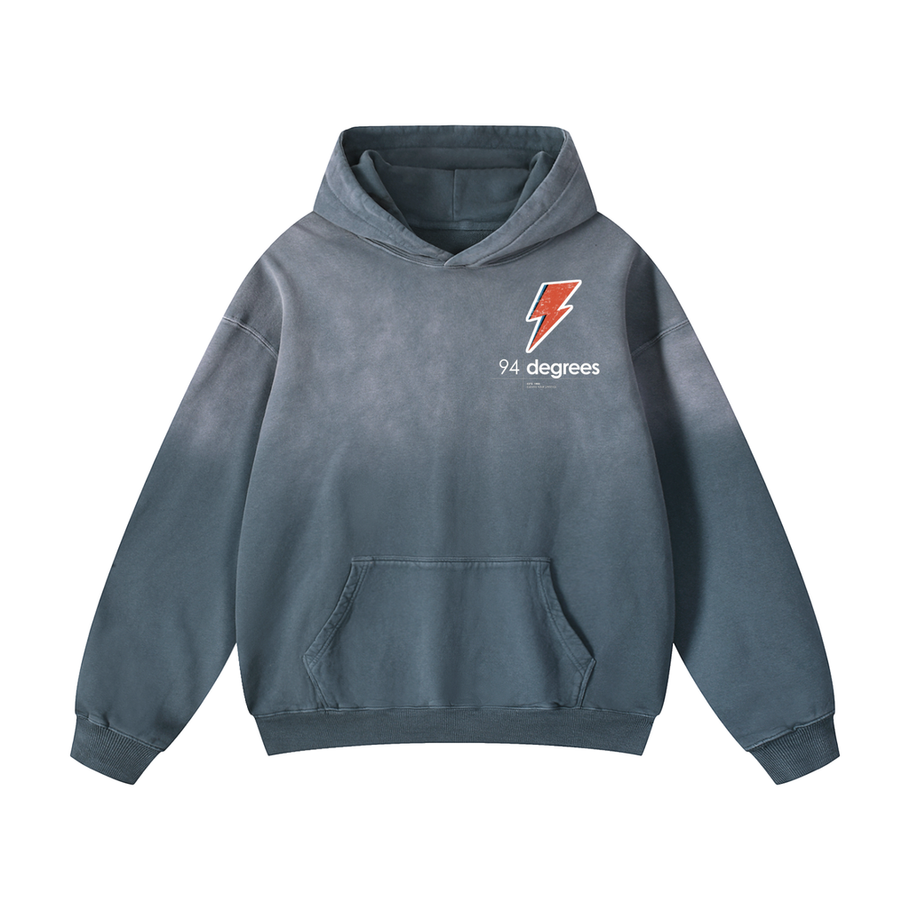 Heavyweight Sunfade Oversized Hoodie + Bowie + Legends Live Forever