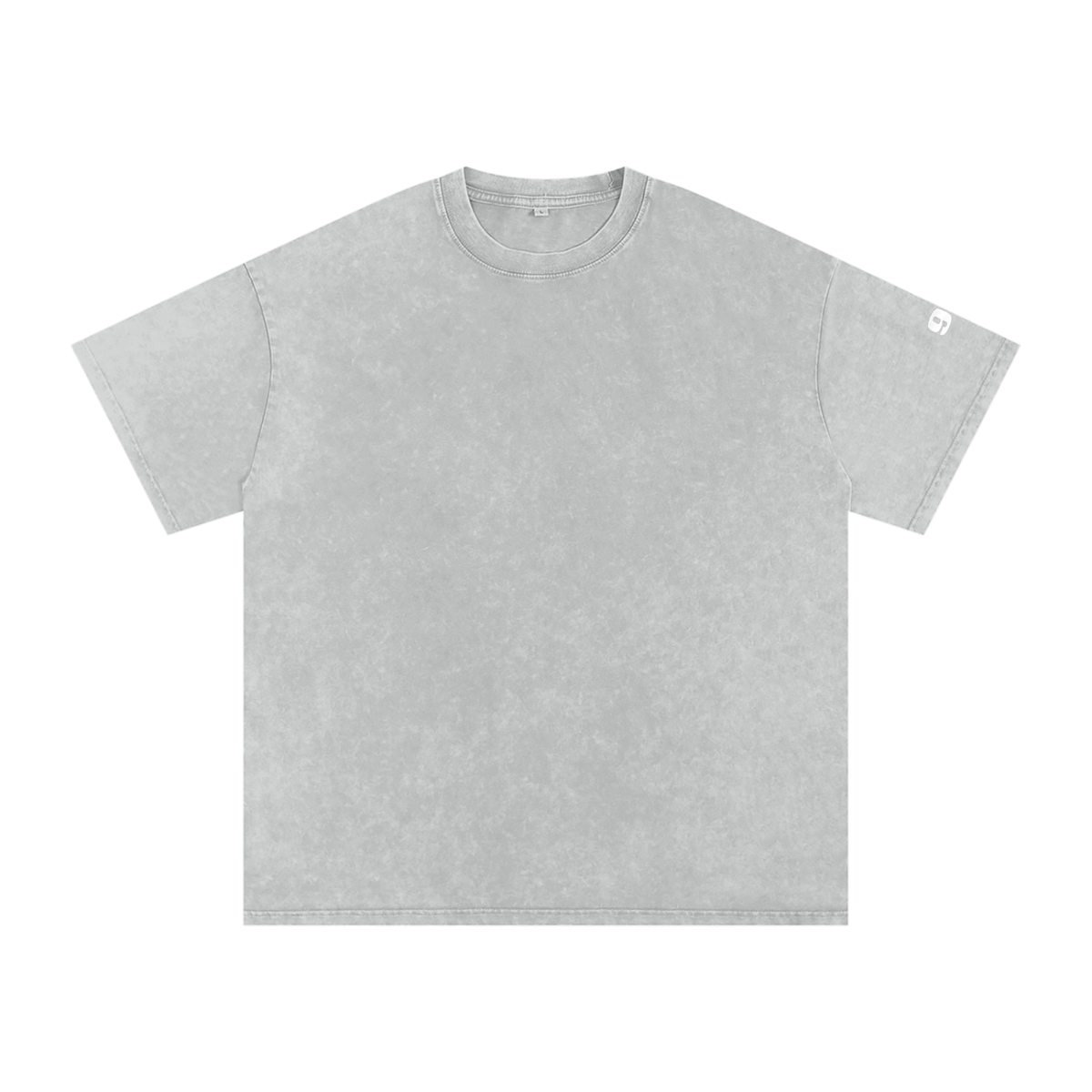 'Social Media Killed Romance' Snow Washed Oversized Cotton T-Shirt With Sleeve Detail - 94 DEGREES