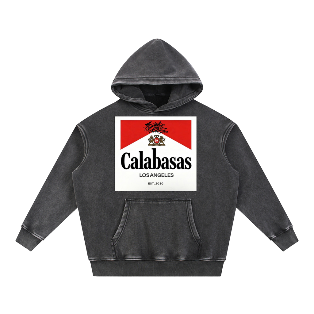 Snow Wash Fleece Oversize Hoodie - 94 DEGREES