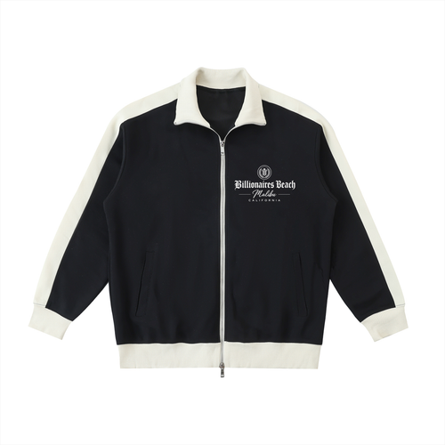Contrast Trim Stand Collar Jacket - 94 DEGREES