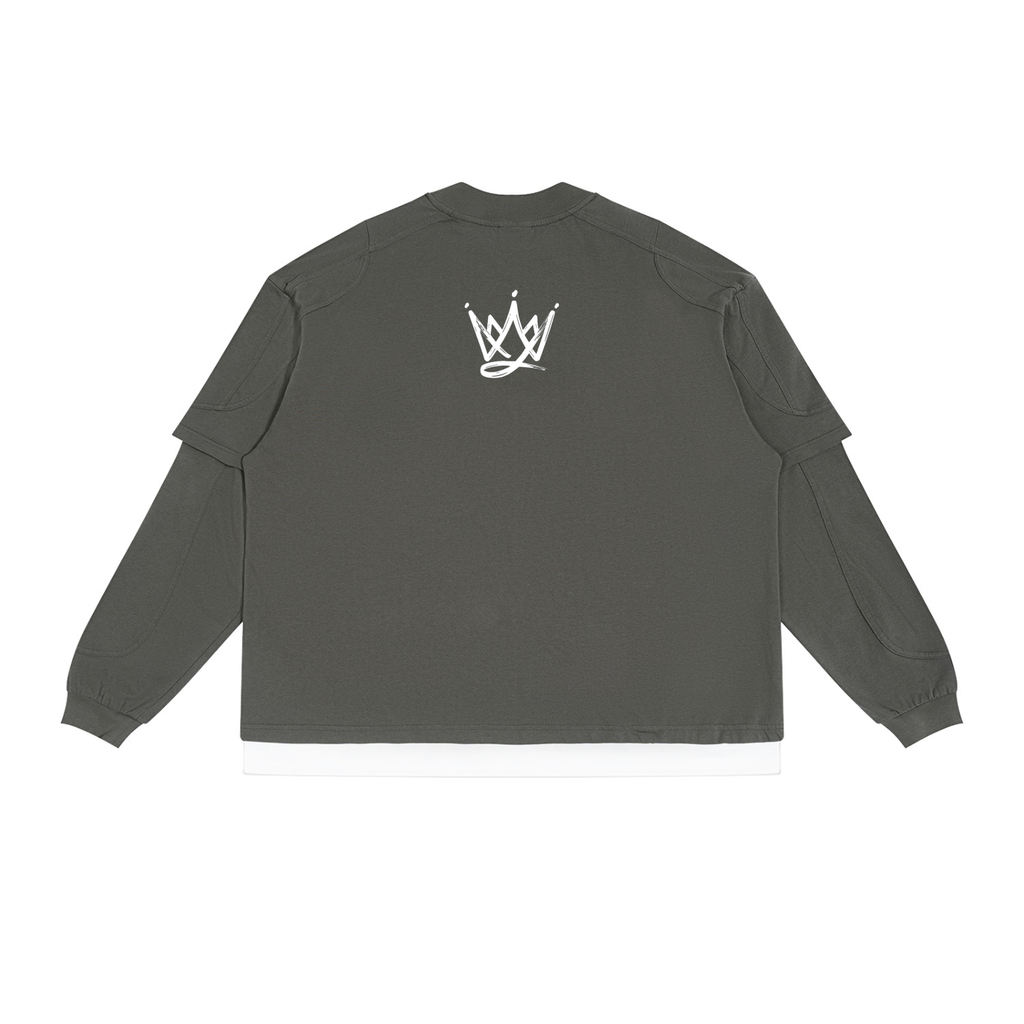 Unisex Paneled Layer Colour Block T-Shirt + Ambition Never Sleeps +