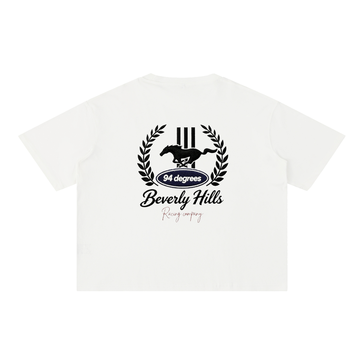 Mineral Wash Boxy Cotton T-Shirt - 'Beverly Hills'