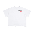 Vintage Wash Boxy Distressed Hem T-Shirt + Pamela/Playboy +