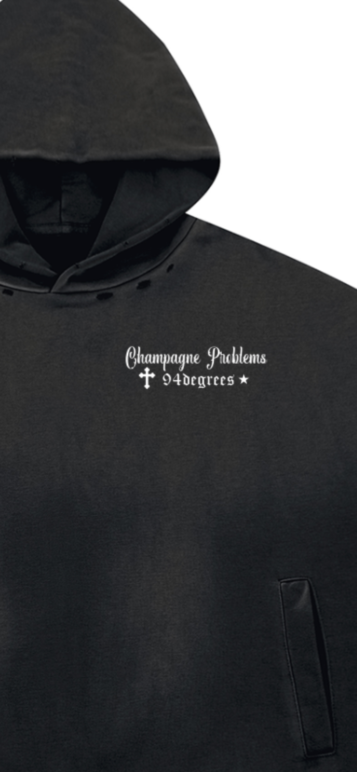 Champagne Problems Unisex Oversized Boxy Cotton-Blend Hoodie