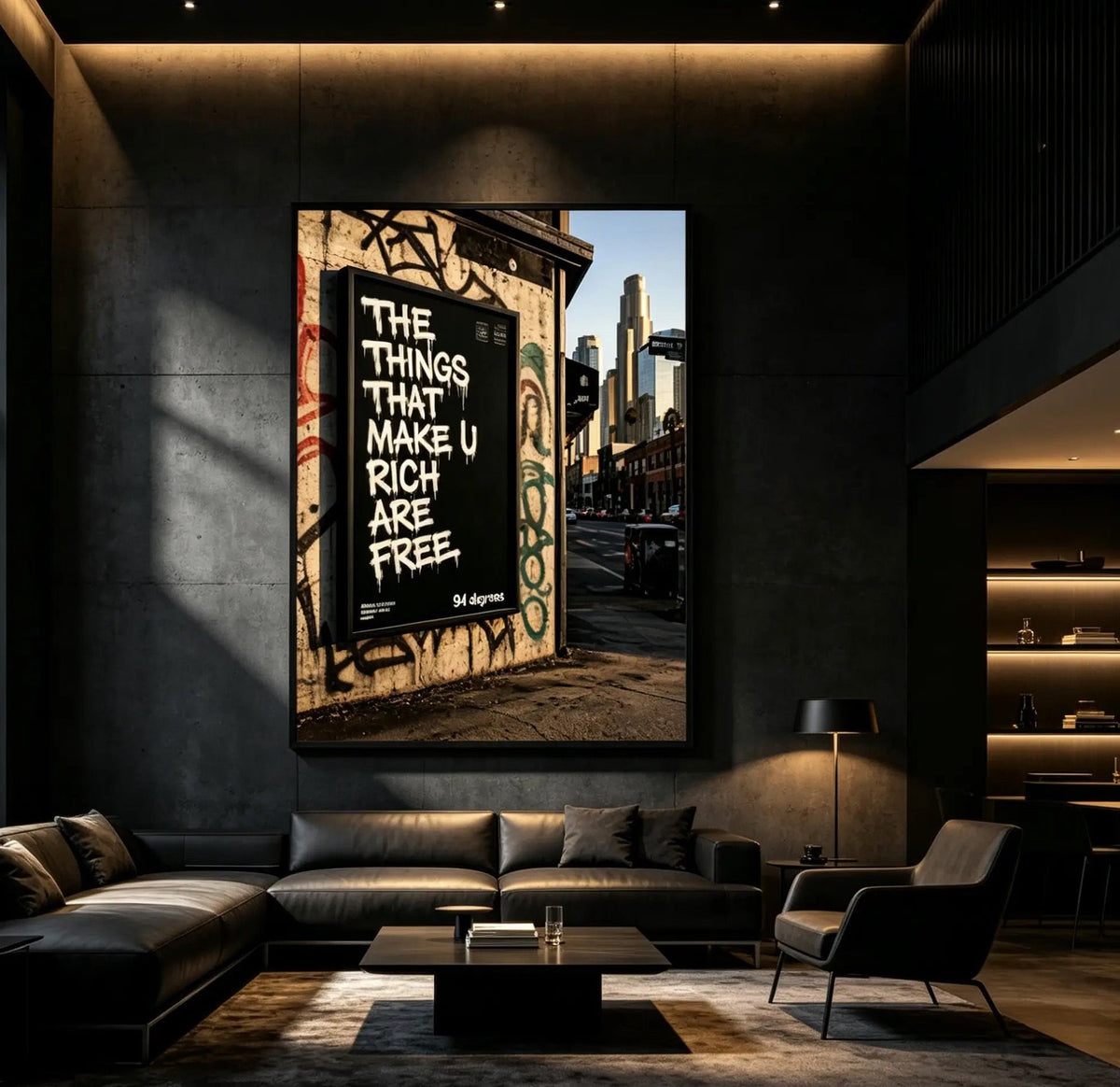 Premium Matte Paper Wooden Framed Poster - Motivational Print - 94 DEGREES