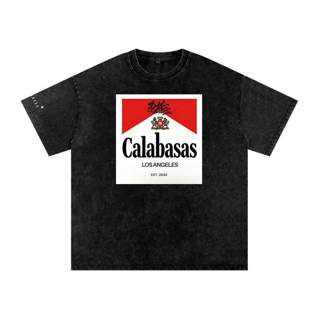 Snow Washed Oversized Cotton T-Shirt - 94 DEGREES