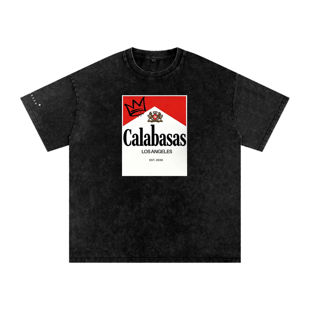 Snow Washed Oversized Cotton T-Shirt - 94 DEGREES