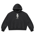 Unisex Vintage Wash Boxy Fleece Hoodie -Bearbrick love chaos