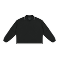 Unisex Boxy Collared Detachable Sweatshirt -'Society Killed The Rockstar'