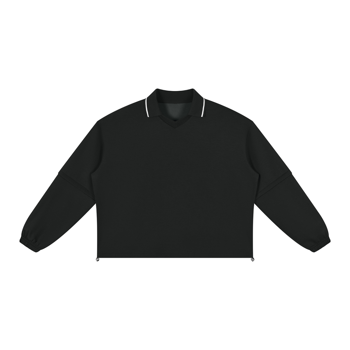 Unisex Boxy Collared Detachable Sweatshirt -'Society Killed The Rockstar'