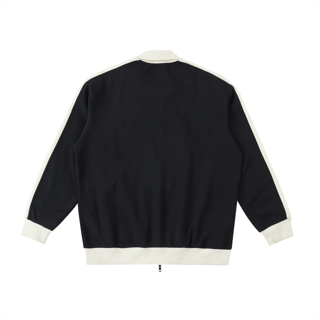 Contrast Trim Stand Collar Jacket - 94 DEGREES