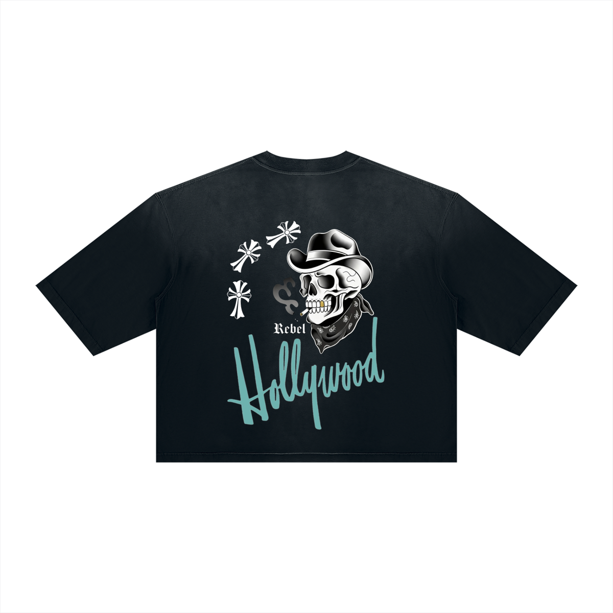 Unisex Vintage Wash Sunfade Boxy T-Shirt - Rebel Hollywood