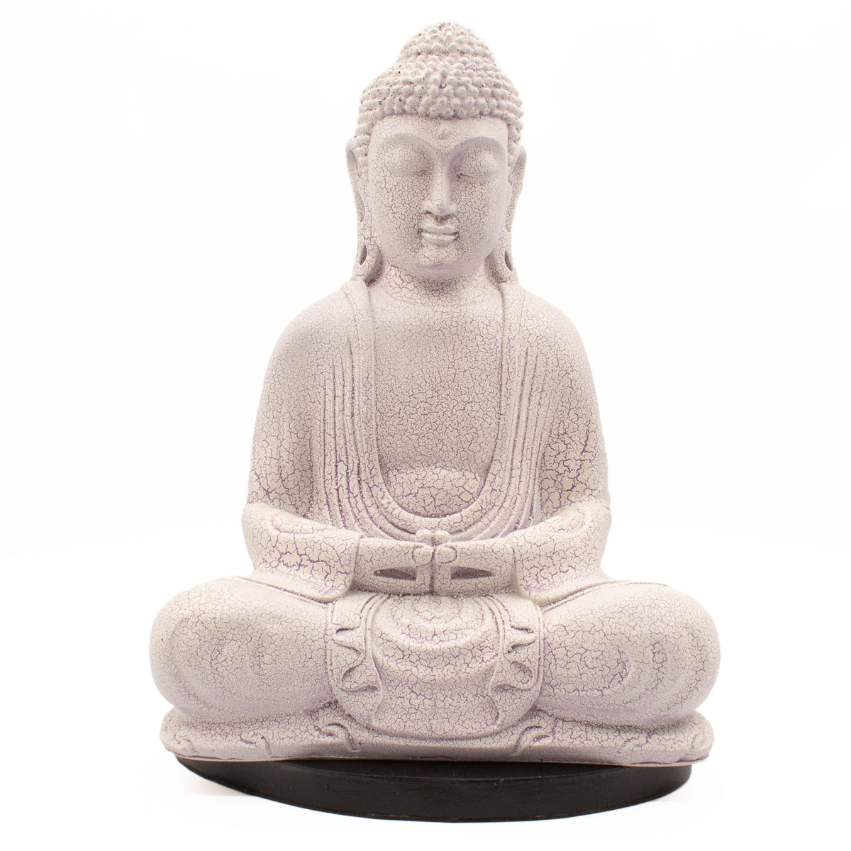 Meditation Buddha Lamp Lavender Crackle - Oval Stand - 94 DEGREES