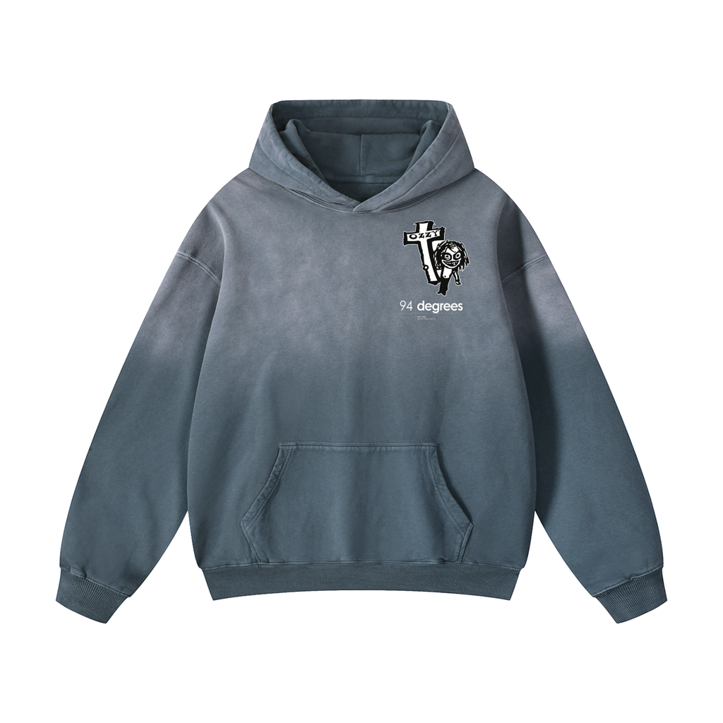 Heavyweight Sunfade Oversized Hoodie + Ozzy + Legends Live Forever