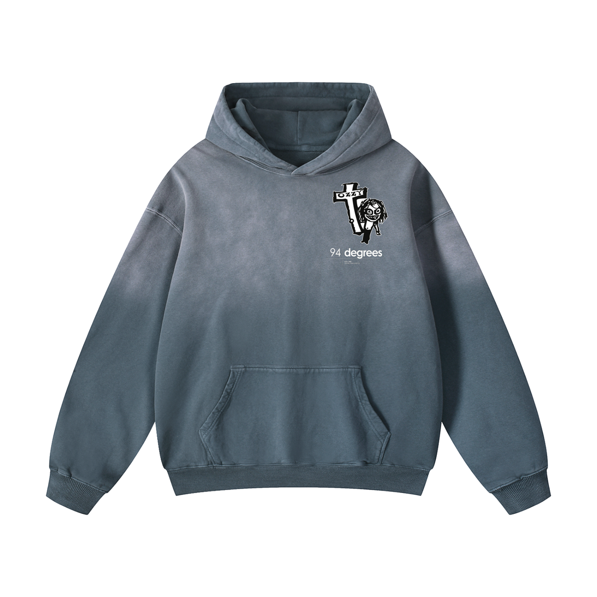 Heavyweight Sunfade Oversized Hoodie + Ozzy + Legends Live Forever