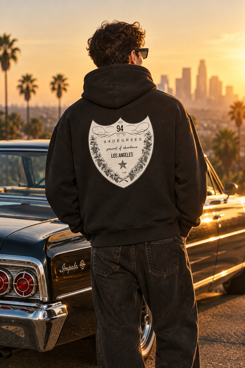 Champagne Problems Unisex Oversized Boxy Cotton-Blend Hoodie
